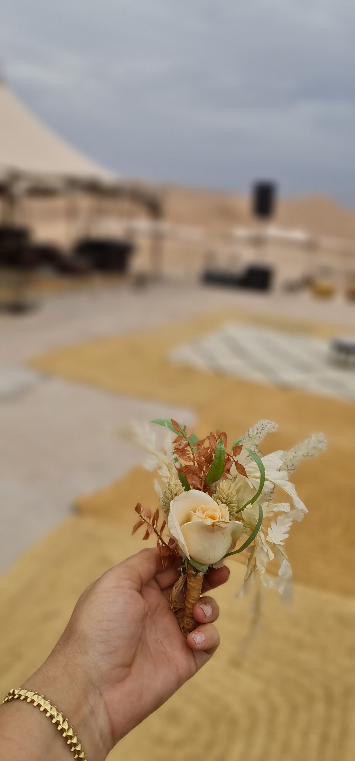 Boutonniere mariage Agafay