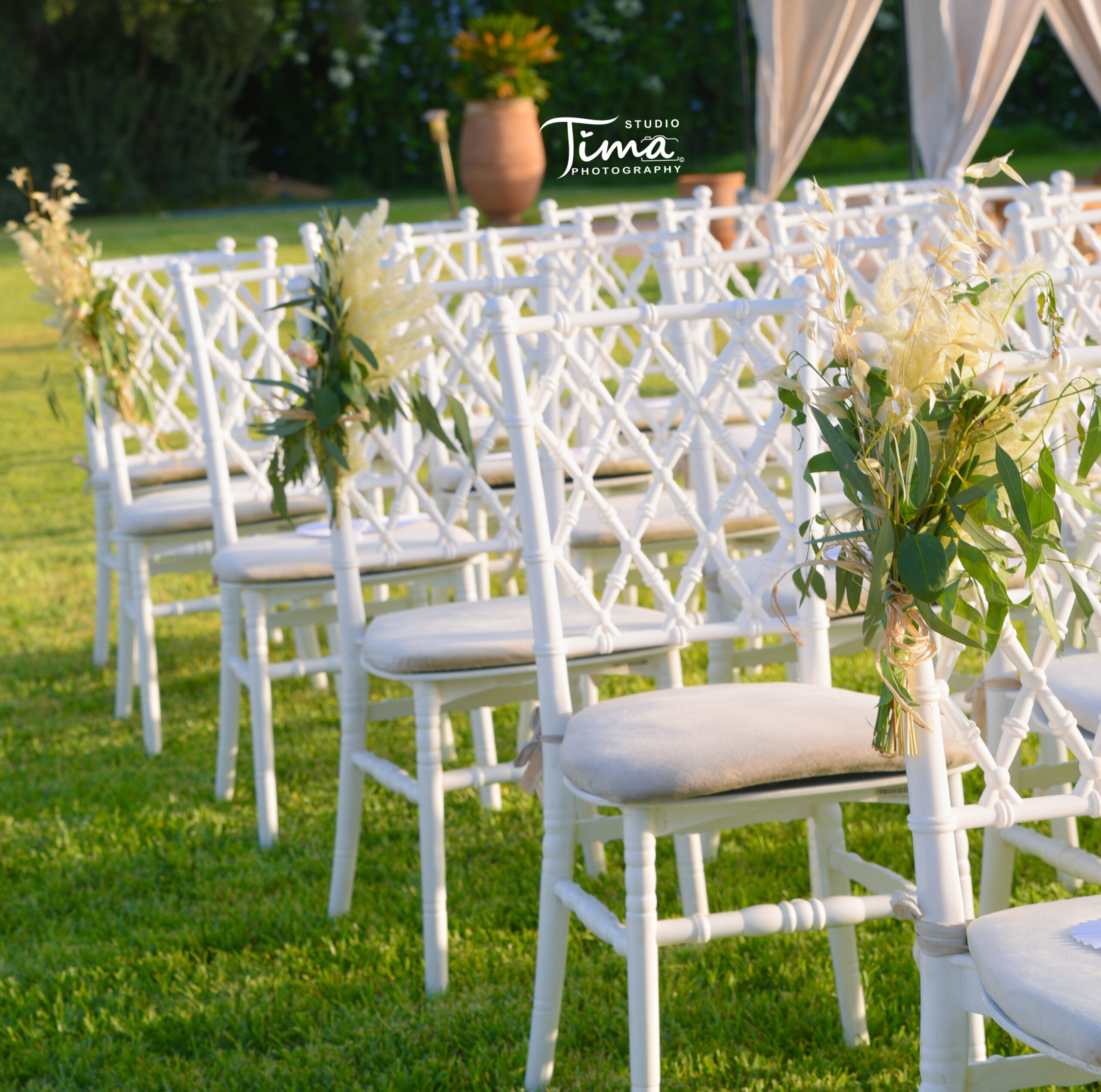 TIMA - Bouquet bout de chaise céremonie mariage Marrakech